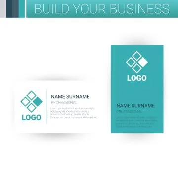 Business card template Stock Illustration