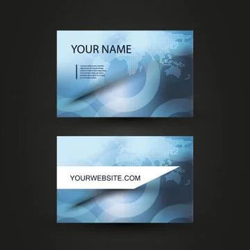 Business Card Template Stock Illustration