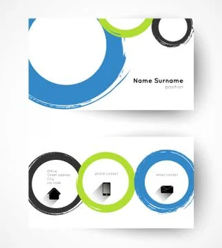 Business card template Stock Illustration