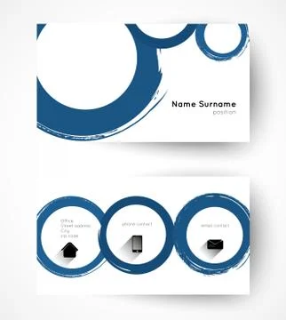 Business card template Stock Illustration