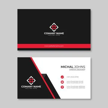 Business card template Stock Illustration