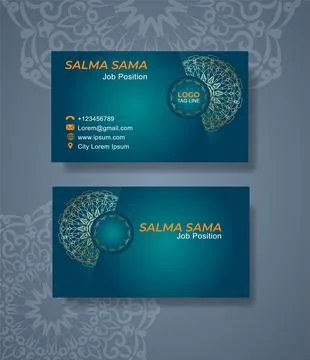 Business card template Stock Illustration