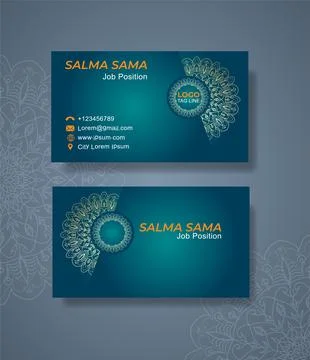 Business card template Stock Illustration