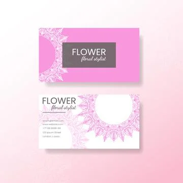 Business card template Stock Illustration