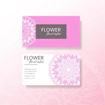 Business card template Stock Illustration