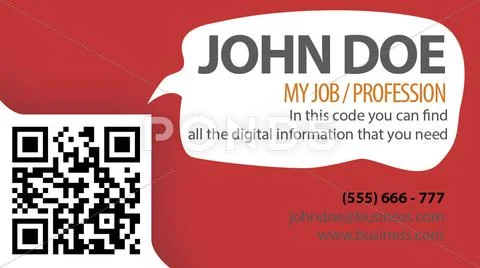 Business Card template with QR Code PSD Template