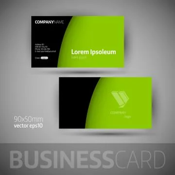 Business Card Template With Sample Texts Stock Illustration