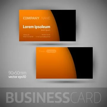 Business Card Template With Sample Texts Illustrazione stock