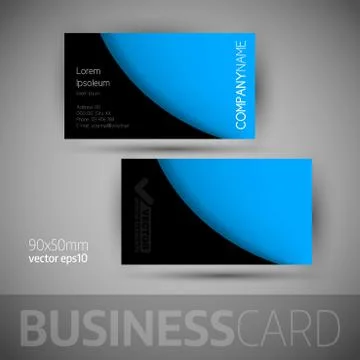 Business Card Template With Sample Texts Illustrazione stock