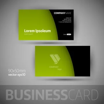 Business Card Template With Sample Texts Stock Illustration