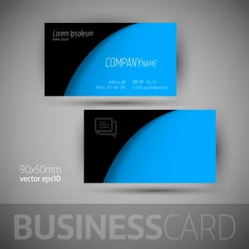 Business Card Template With Sample Texts Stock Illustration