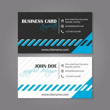 Business card template vector design for individual or business presenation Stock Illustration
