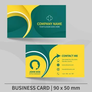 Business card template. Vector design. Stock Illustration