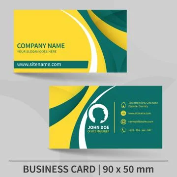 Business card template. Vector design. Stock Illustration