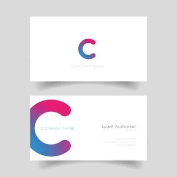 Business card template vector simple Stock Illustration
