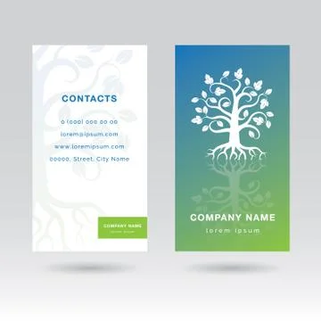 Business Card Tree Illustrazione stock