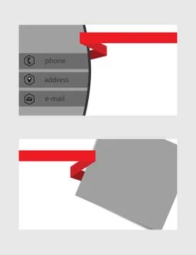 Business card vector front and back Stock Illustration