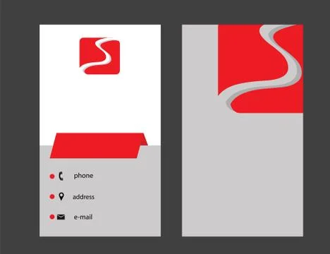 Business card vector front and back Stock Illustration