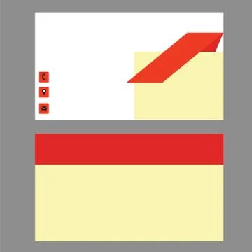 Business card vector front and back Stock Illustration