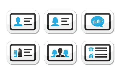 Business card vector labels set Stock Illustration