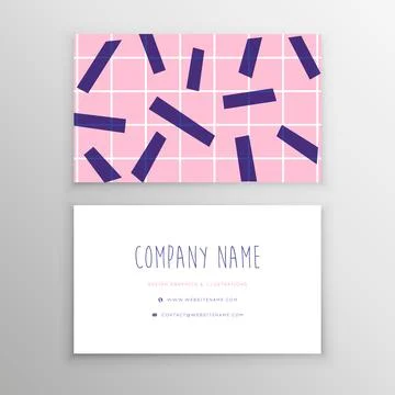 Business card vector template with abstract background. Creative modern design Stock Illustration