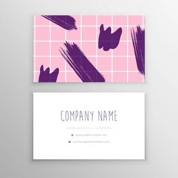 Business card vector template with abstract background. Creative modern design Stock Illustration