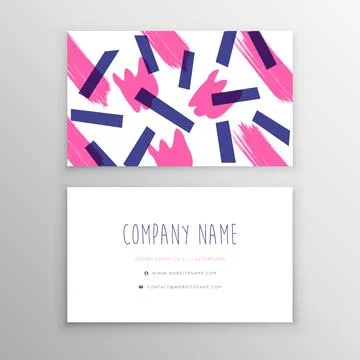 Business card vector template with abstract background. Creative modern design Stock Illustration