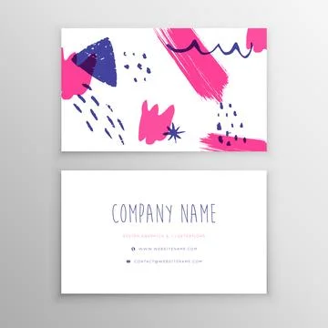Business card vector template with abstract background. Creative modern design Stock Illustration