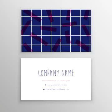 Business card vector template with abstract background. Creative modern design Stock Illustration