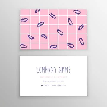 Business card vector template with abstract background. Creative modern design Stock Illustration