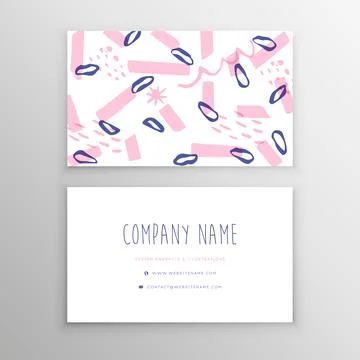 Business card vector template with abstract background. Creative modern design Stock Illustration