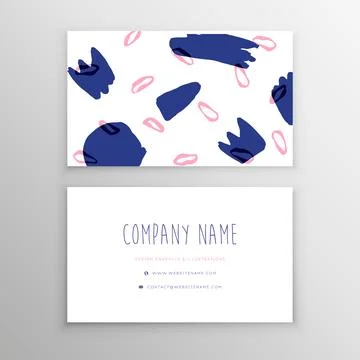 Business card vector template with abstract background. Creative modern design Stock Illustration