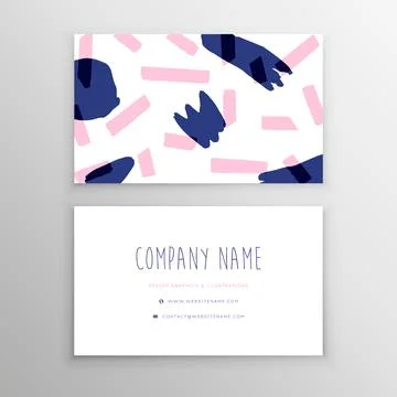 Business card vector template with abstract background. Creative modern design Stock Illustration