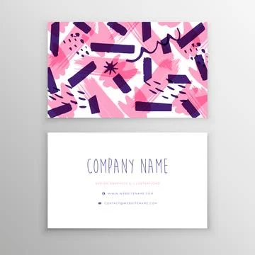 Business card vector template with abstract background. Creative modern design Stock Illustration