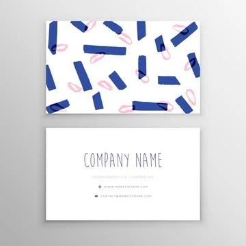 Business card vector template with abstract background. Creative modern design Stock Illustration