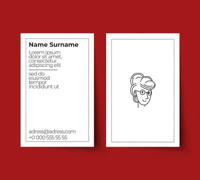 Business card vector template Stock Illustration