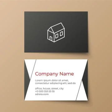 Business card vector template Stock Illustration