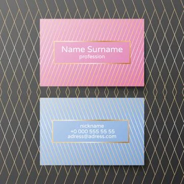Business card vector template Stock Illustration