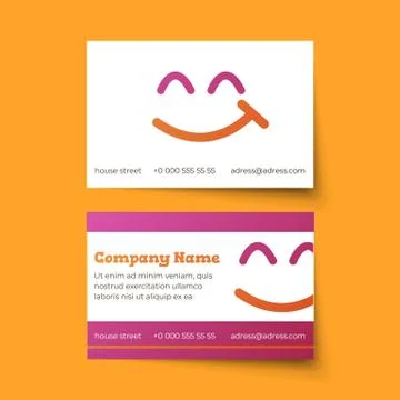 Business card vector template Stock Illustration