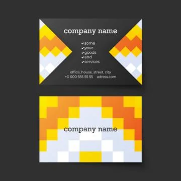 Business card vector template Stock Illustration