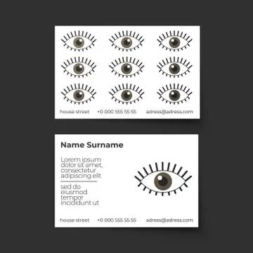 Business card vector template Stock Illustration