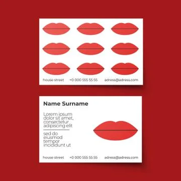 Business card vector template Stock Illustration