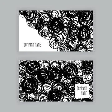 Business cards of an abstract patterns Ilustración de archivo