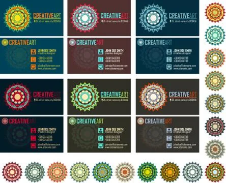 Business Cards pack Stock Illustration