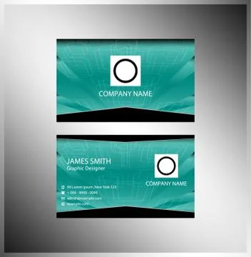 Business cards with rays background Stock Illustration