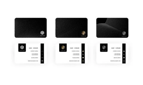 Business cards. Set template. Vector on isolated white background. EPS 10 Stock Illustration