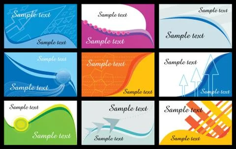 Business cards set vector illustration - easy to change. eps file is print ready Illustration