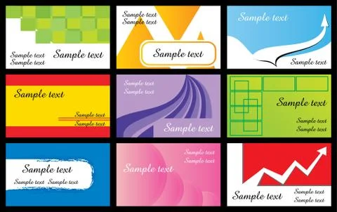 Business cards set vector illustration - easy to change. eps file is print ready Stock Illustration