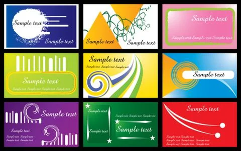 Business cards set vector illustration - easy to change. eps file is print ready Illustration