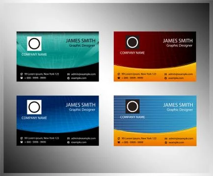 Business cards template element Stock Illustration